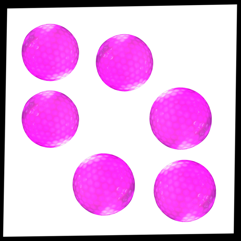 Lot de 6 balles de golf lumineuses à LED