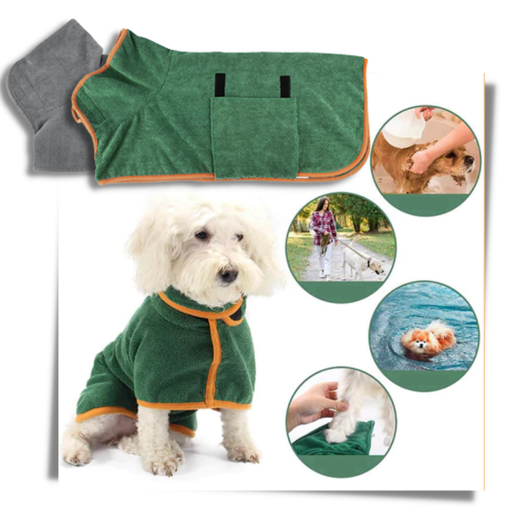 Peignoir super absorbant pour animaux de compagnie