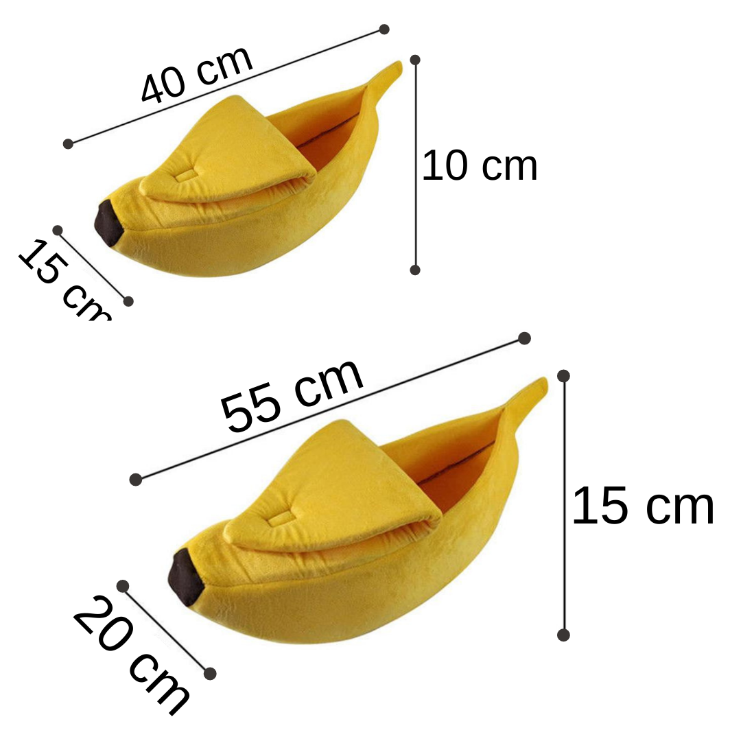 Lit pour animaux de compagnie en forme de banane