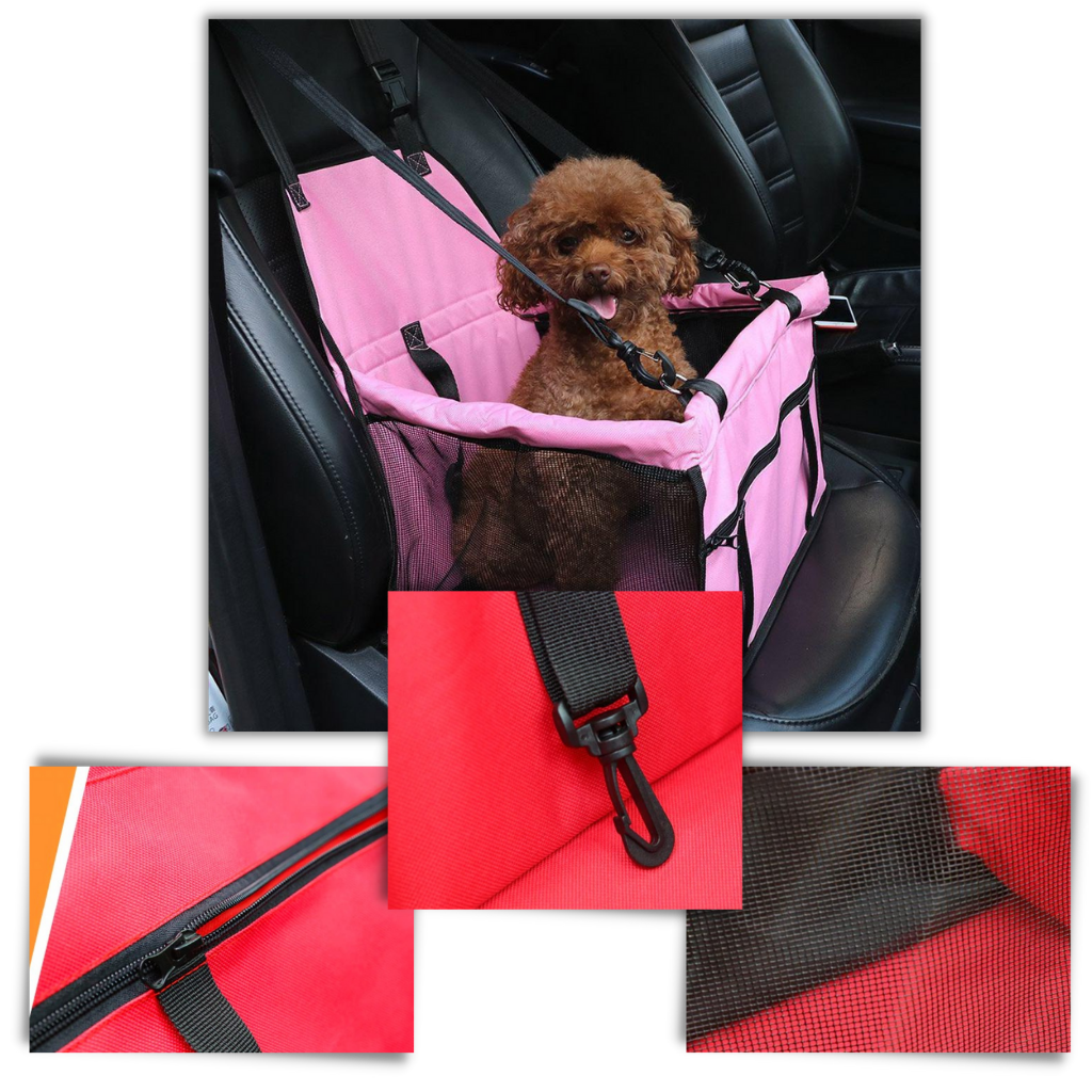 Siège auto réglable pour chien
