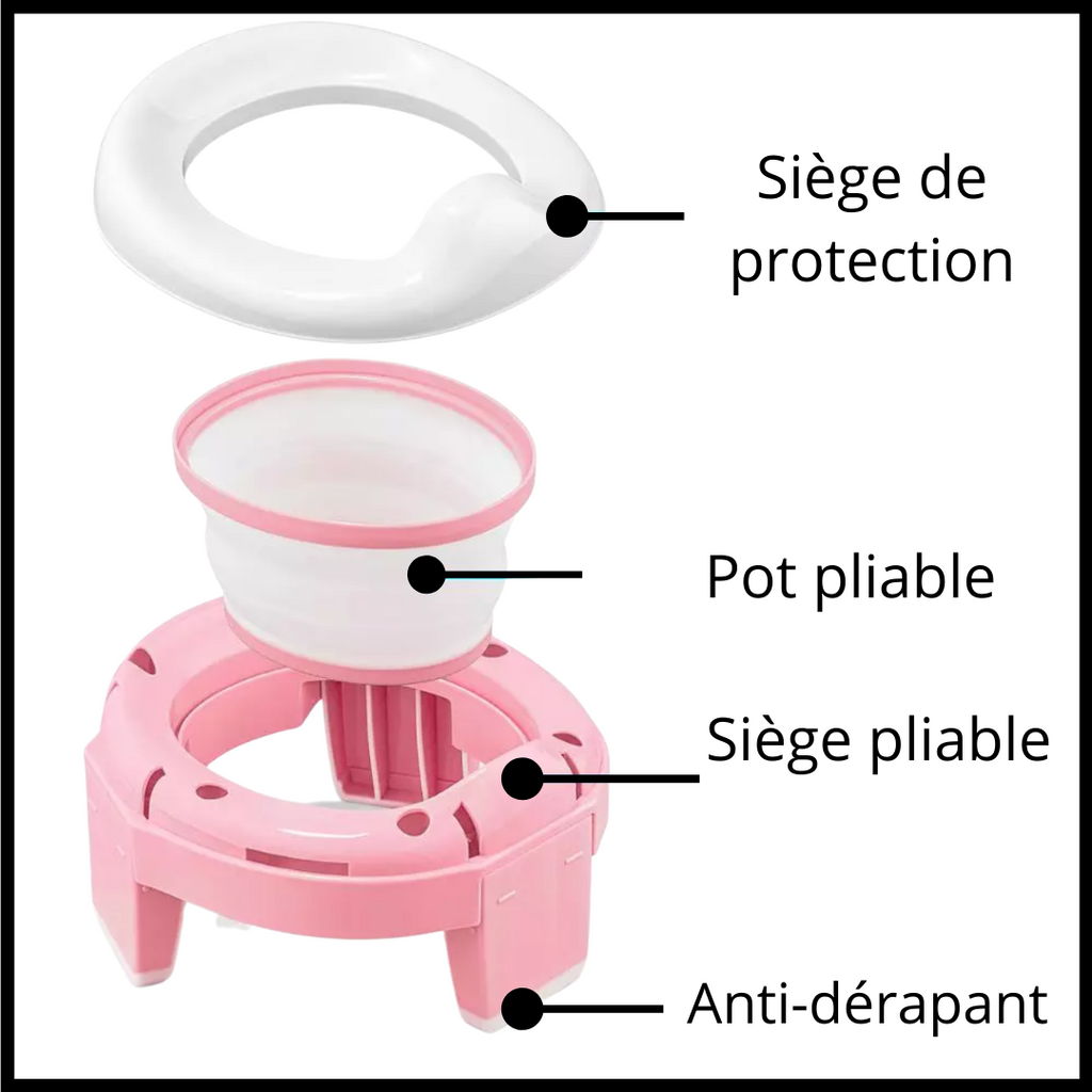 Pot pliable 3 en 1 pour les tout-petits