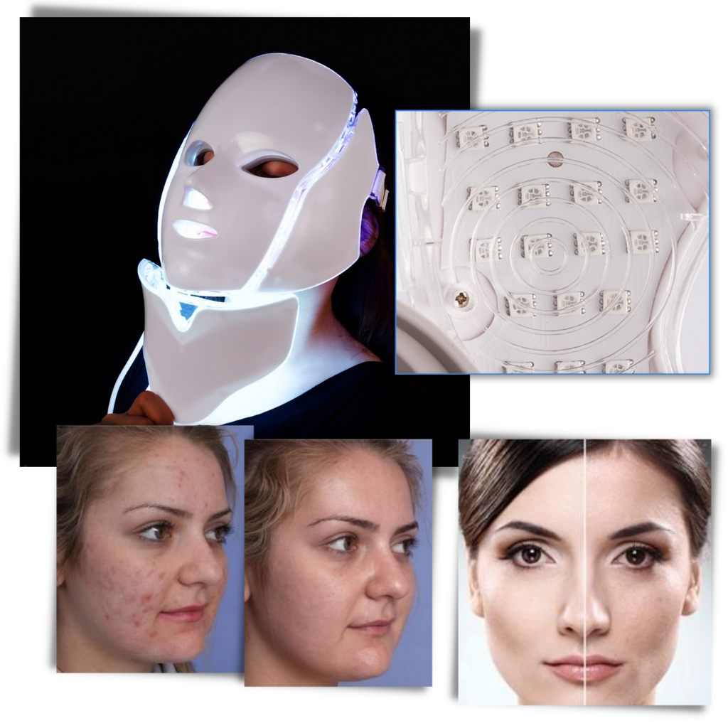Masque professionnel de luminothérapie à LED