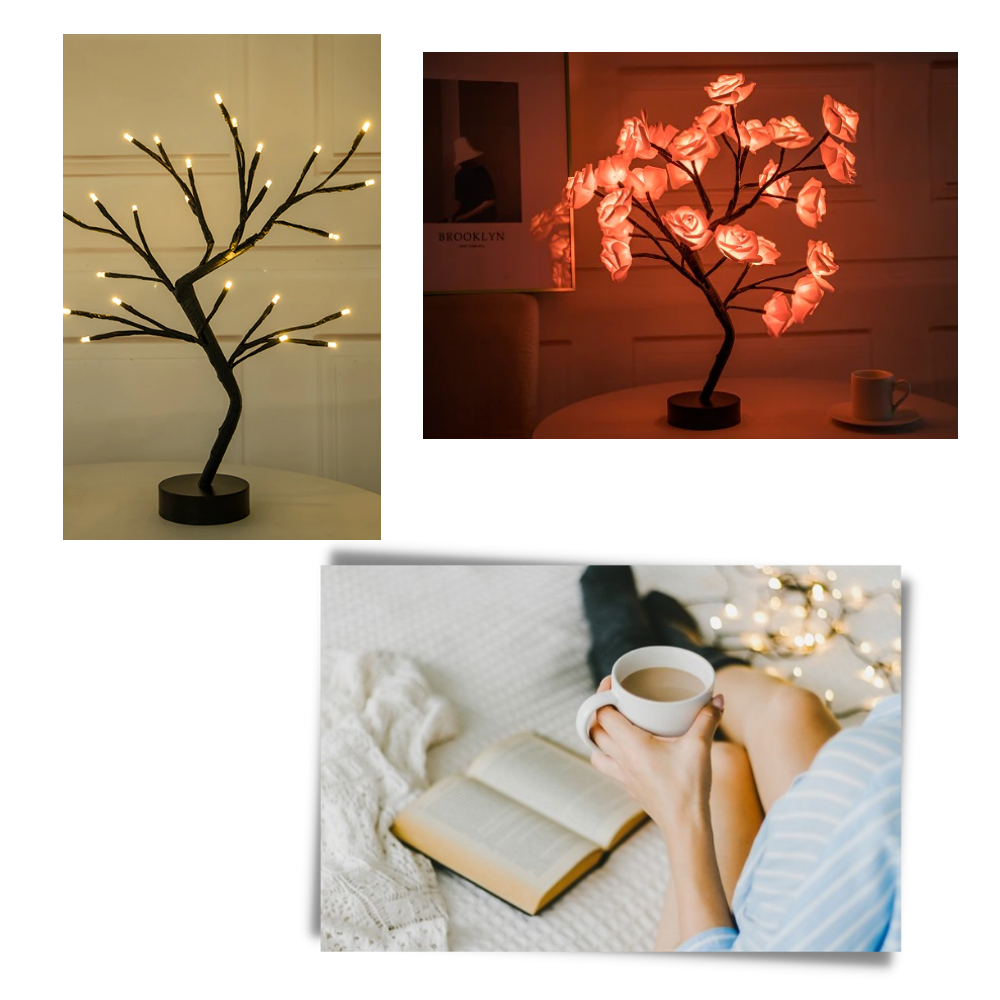 Lampe ravissante en forme de rosier