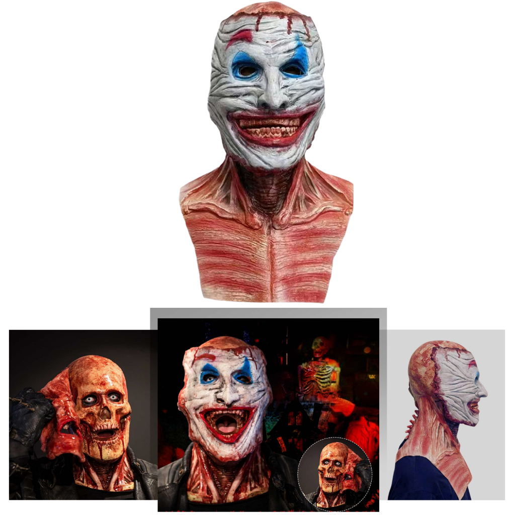 Double masque d'horreur réaliste d'Halloween