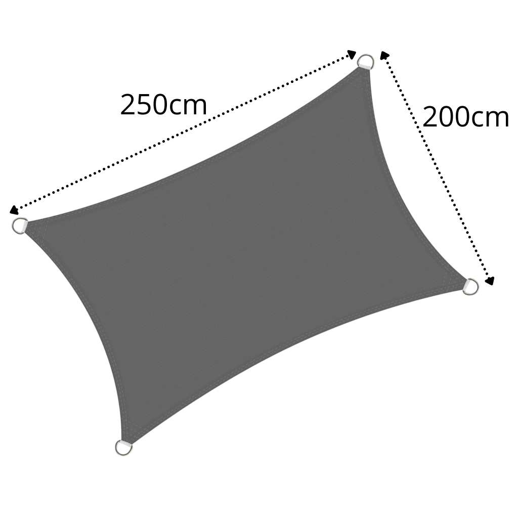 Voile d'ombrage rectangulaire résistant aux intempéries