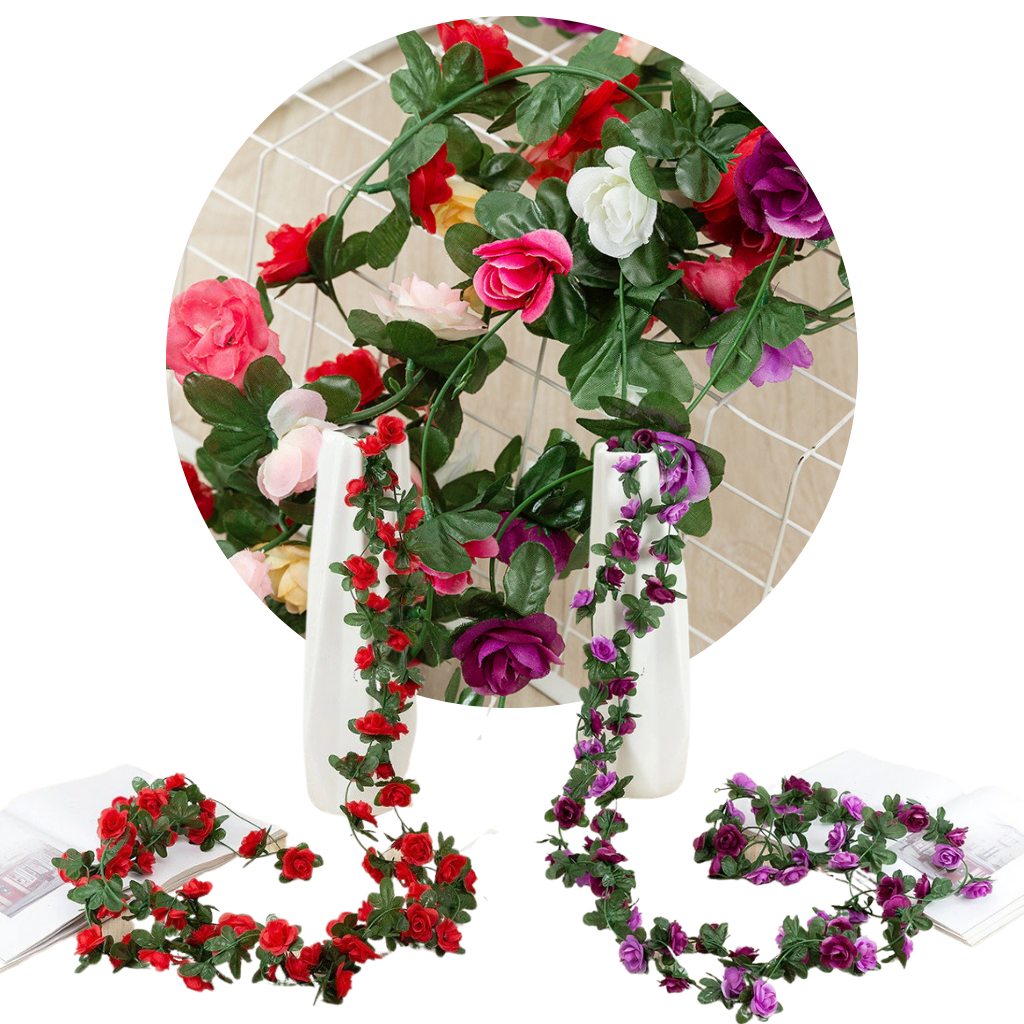 Guirlande de roses artificielles