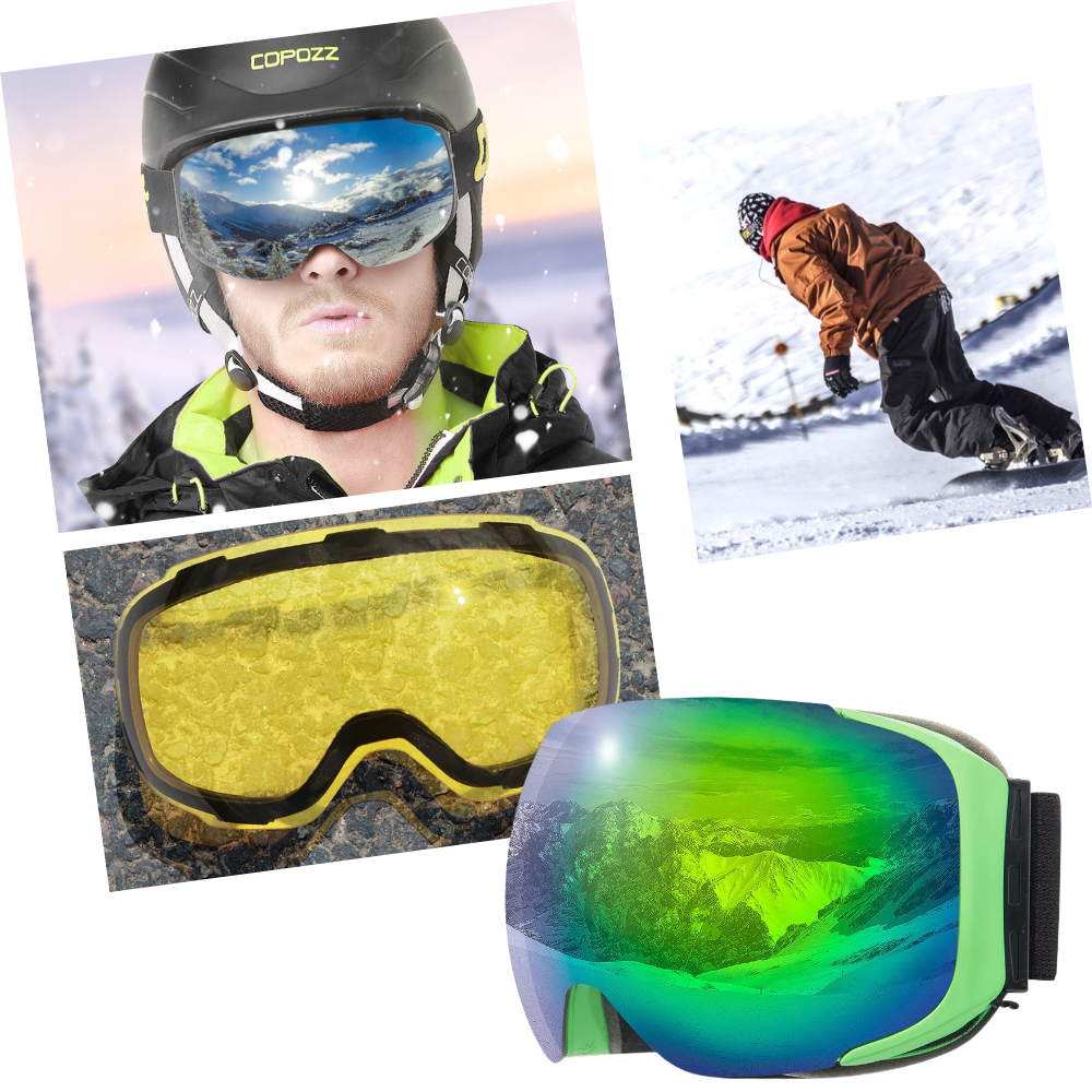 Lunettes de protection pour la neige avec un pack de verres
