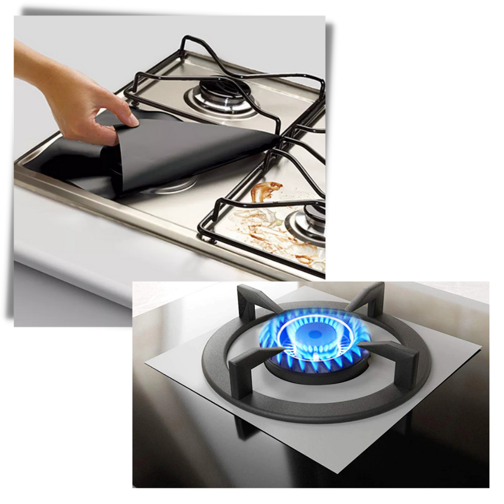Couverture de protection pour cuisinière à gaz (lot de 2)