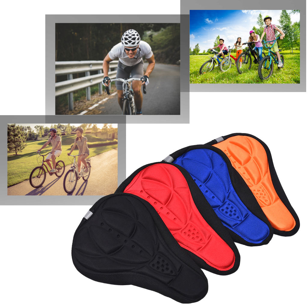 Coussin de selle de vélo rembourré en gel de silicone