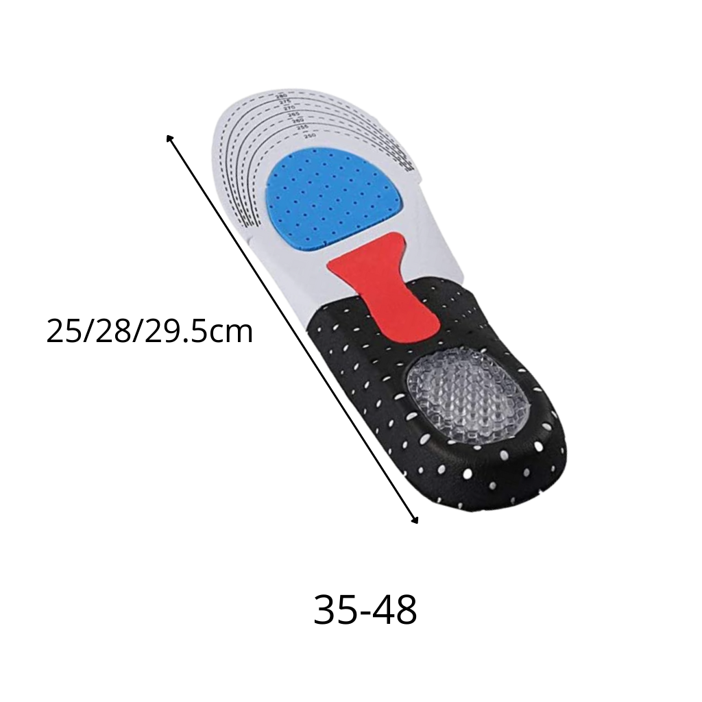 Semelles unisexes en gel pour chaussures de course