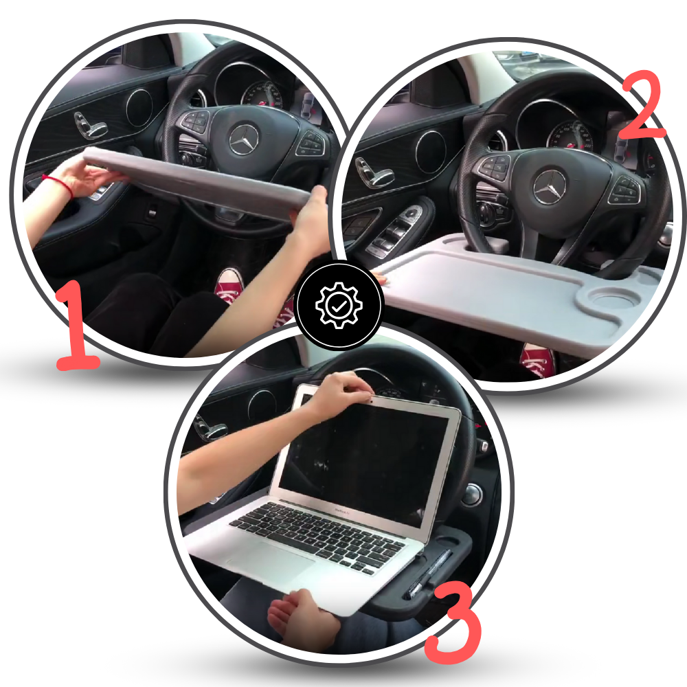 Table d'appoint de volant de voiture