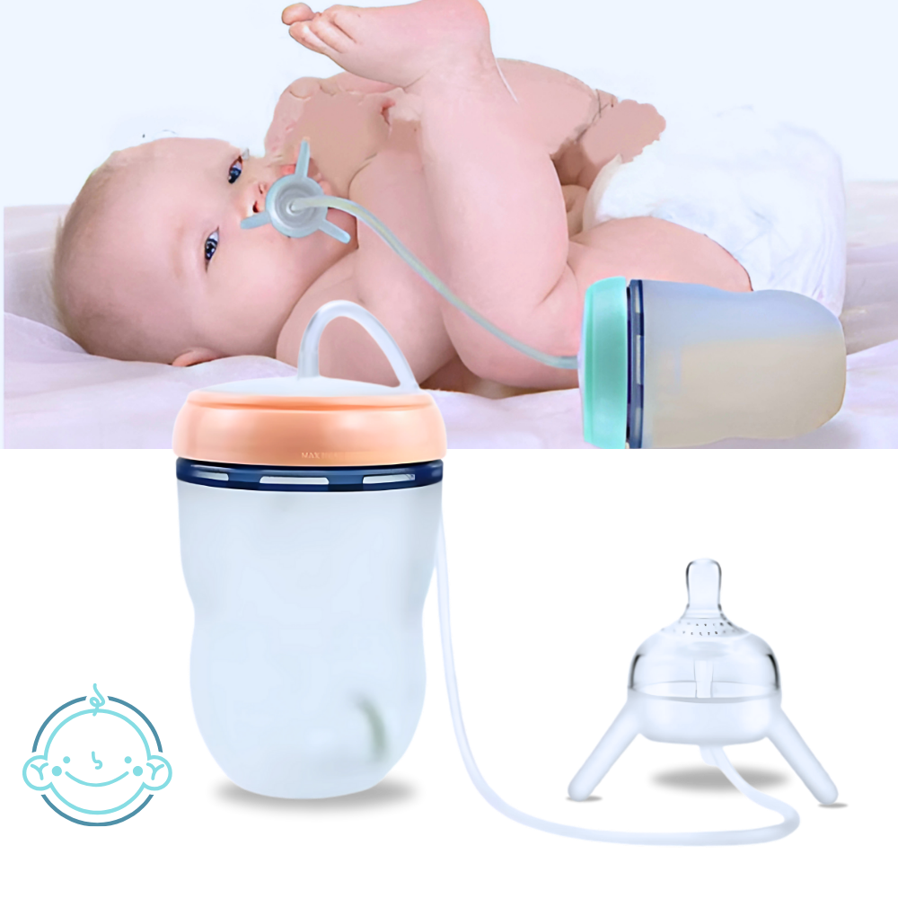 Biberon auto-alimenté avec valve anti-colique