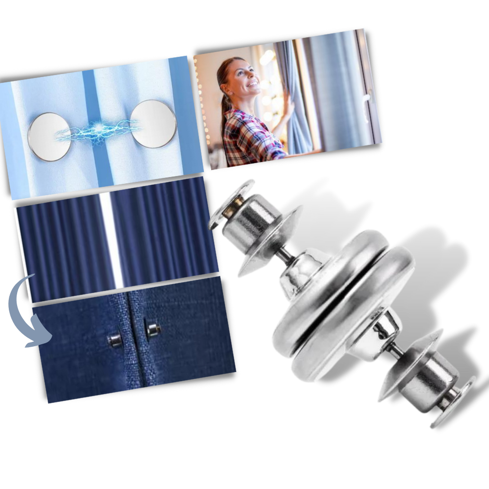 Clips magnétiques anti-fuite de lumière pour rideaux