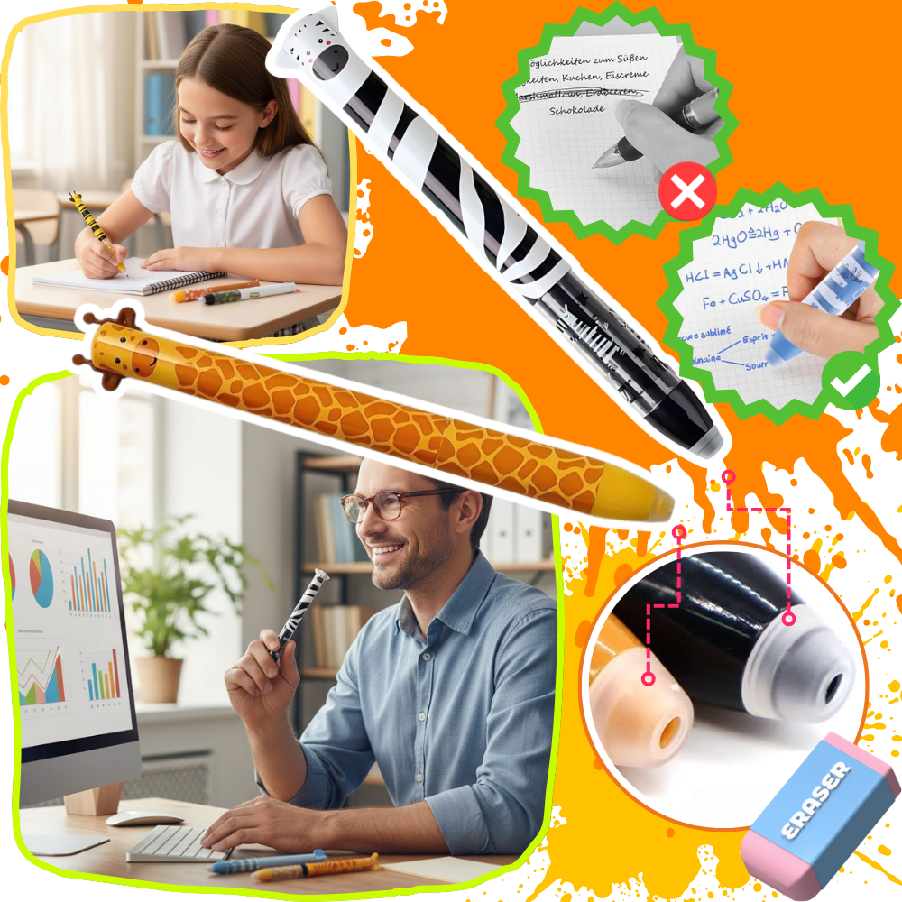 Stylos gel effaçable avec encre thermosensible