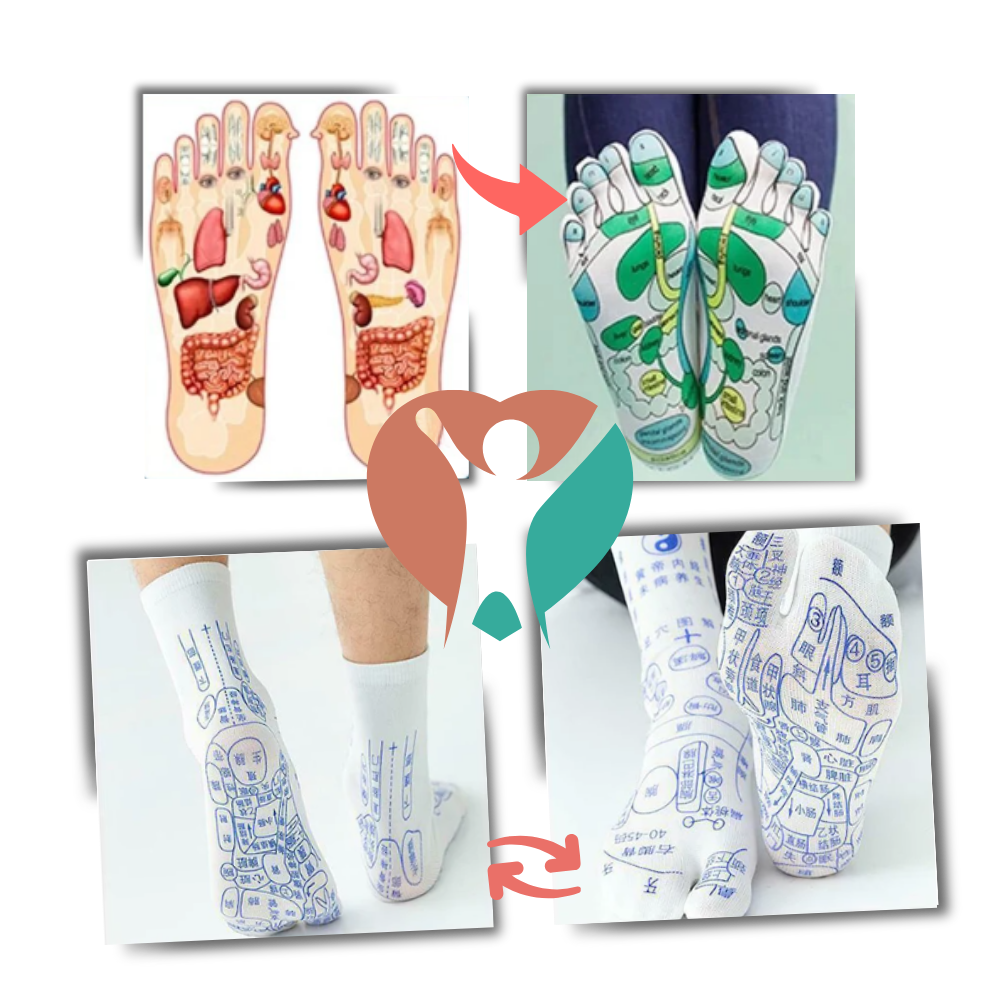 Chaussettes de réflexologie pour améliorer la circulation sanguine
