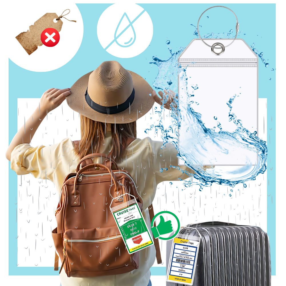 Porte-étiquettes à bagages imperméable et personnalisé