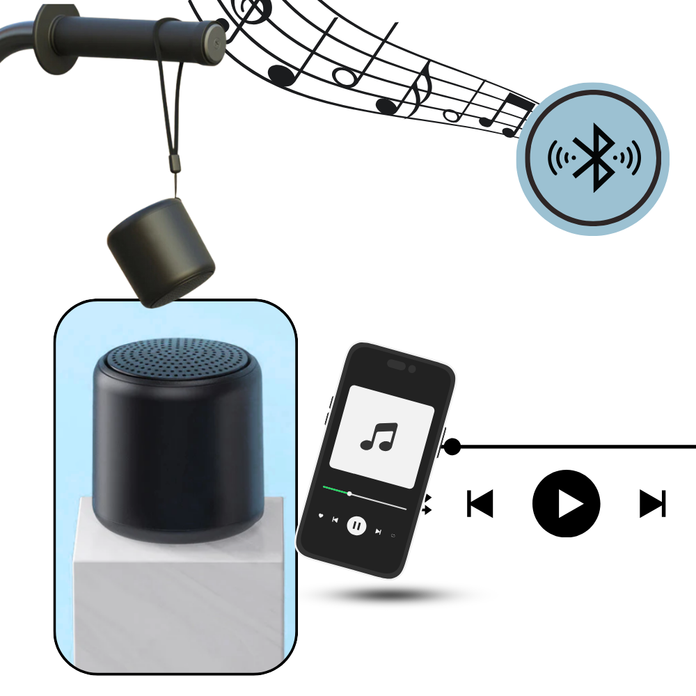 Mini enceinte bluetooth à basses profondes