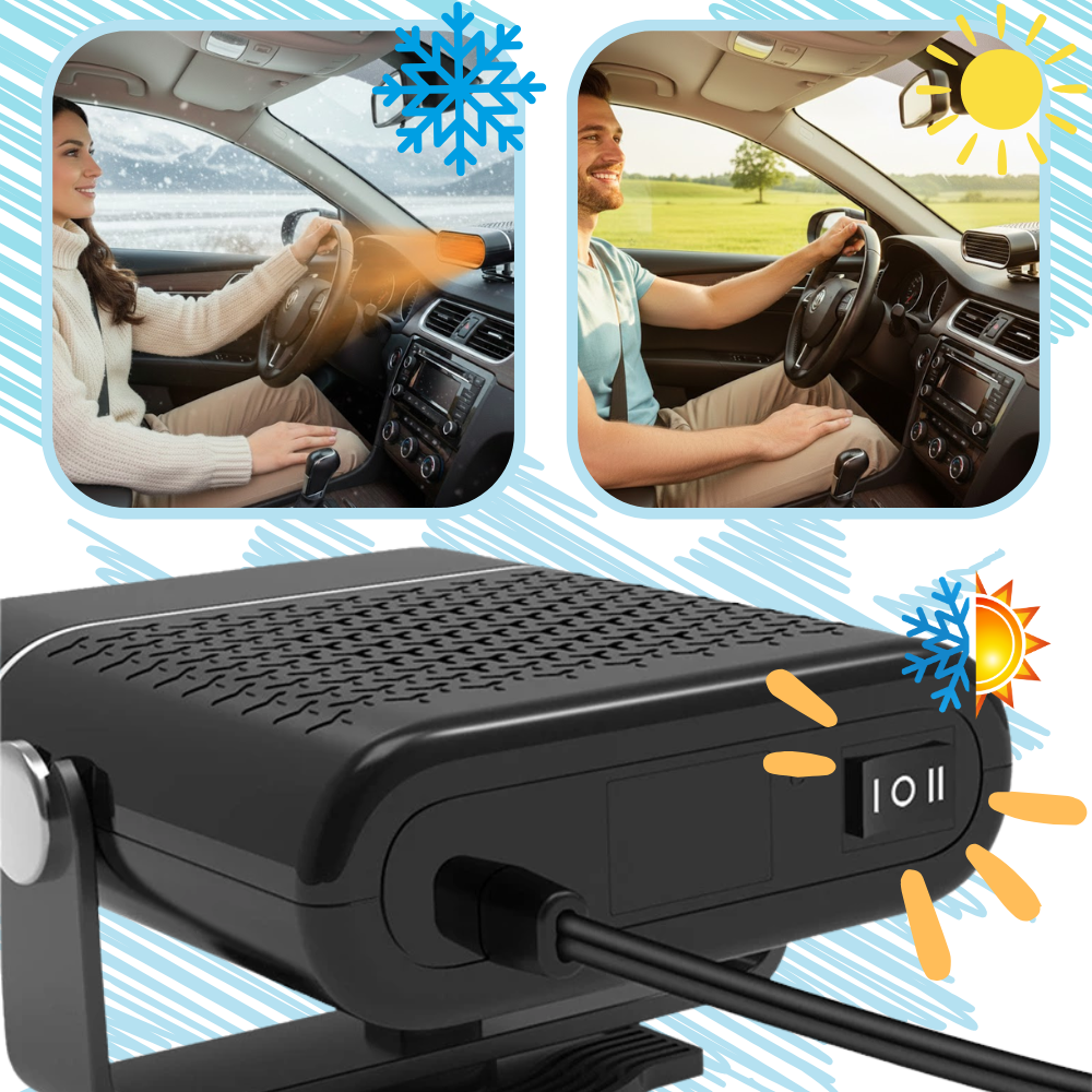 Dégivreur portable pour voiture 2 en 1