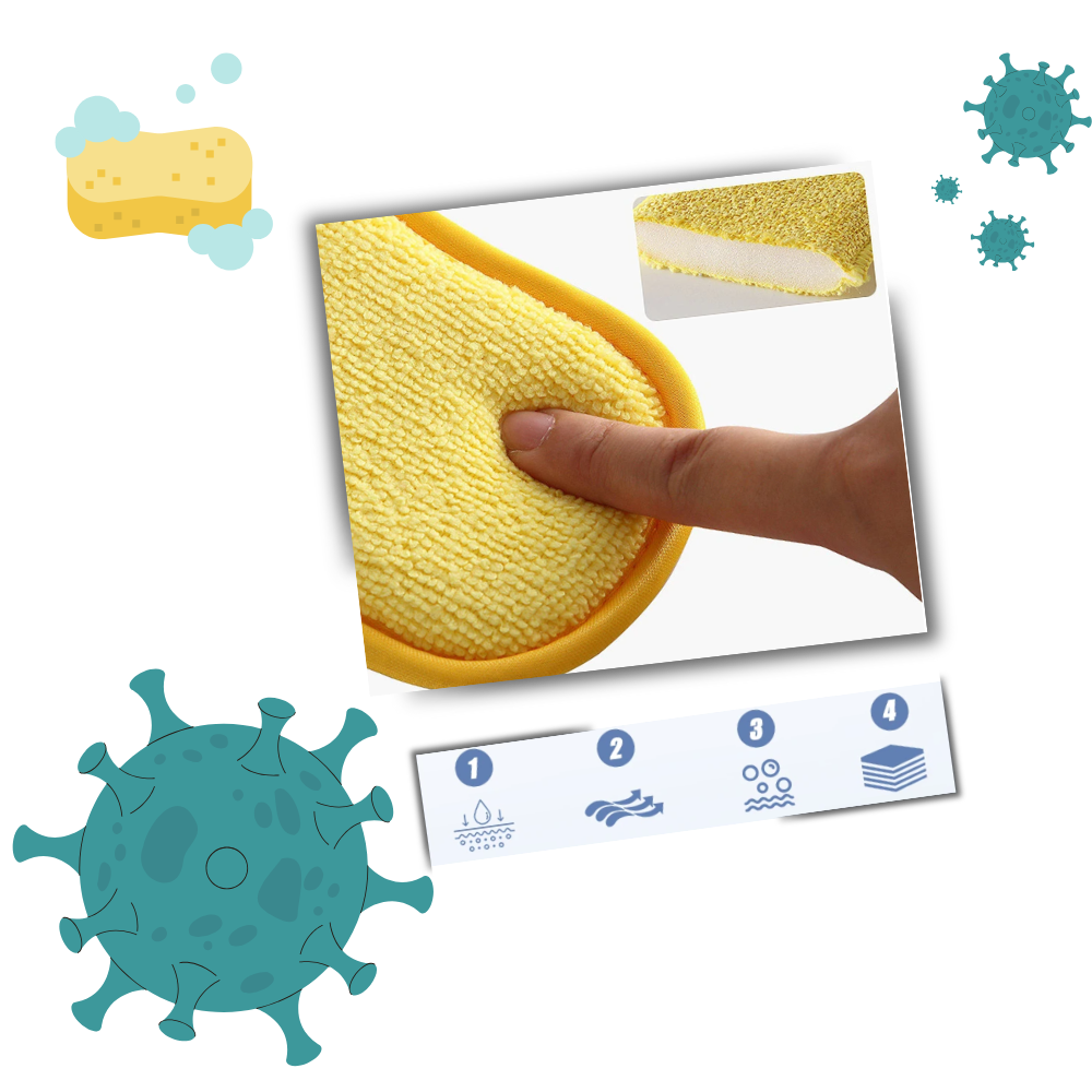 Éponge à vaisselle durable et réutilisable