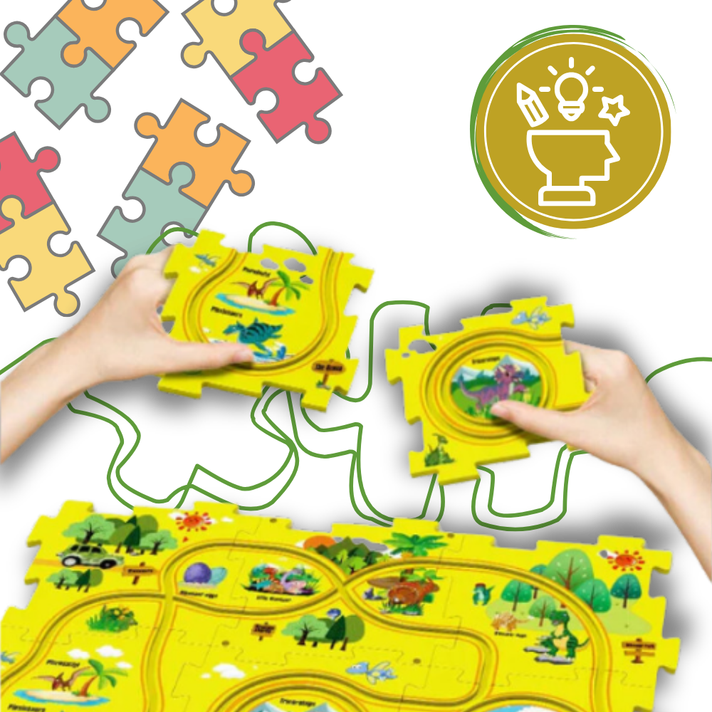 Puzzle piste de voitures éducatif et amusant