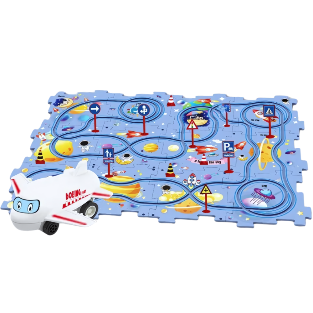 Puzzle piste de voitures éducatif et amusant