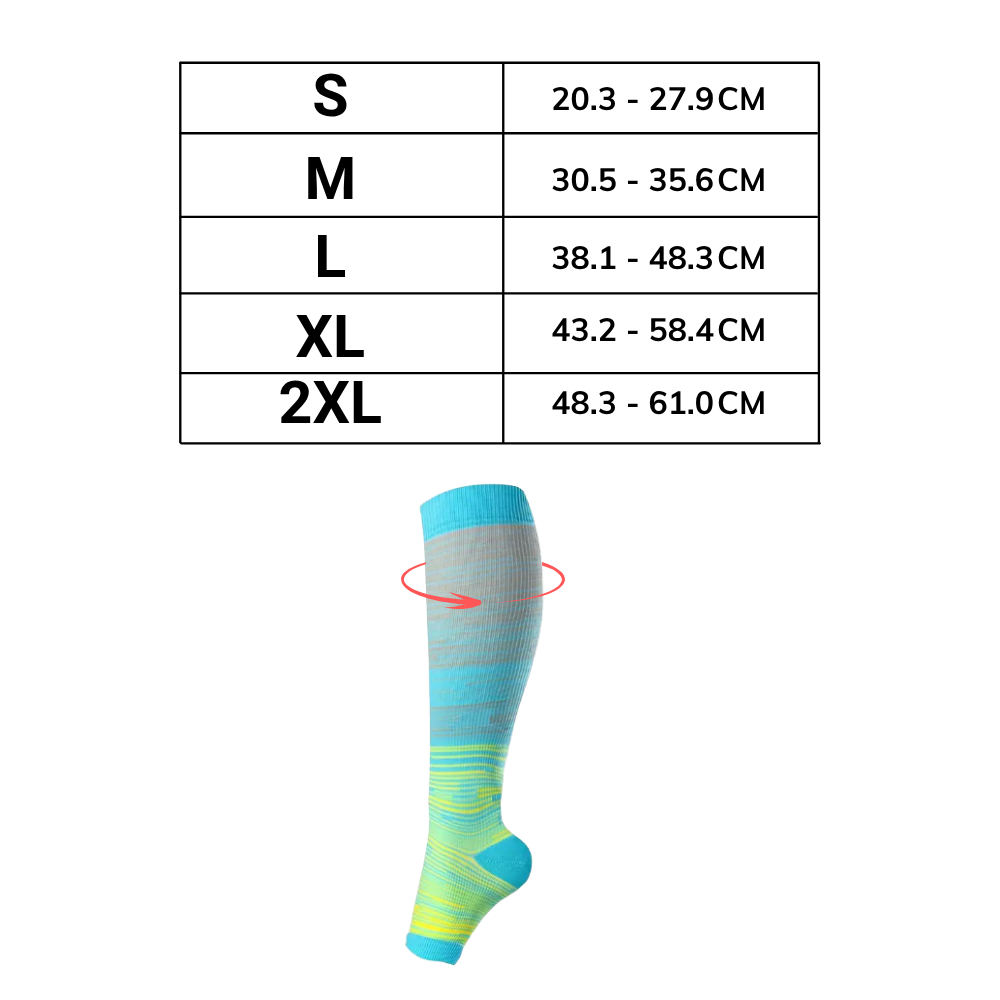 Chaussettes de compression élastiques pied ouvert