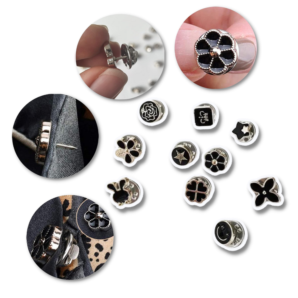 Broches à boutons élégantes sans couture