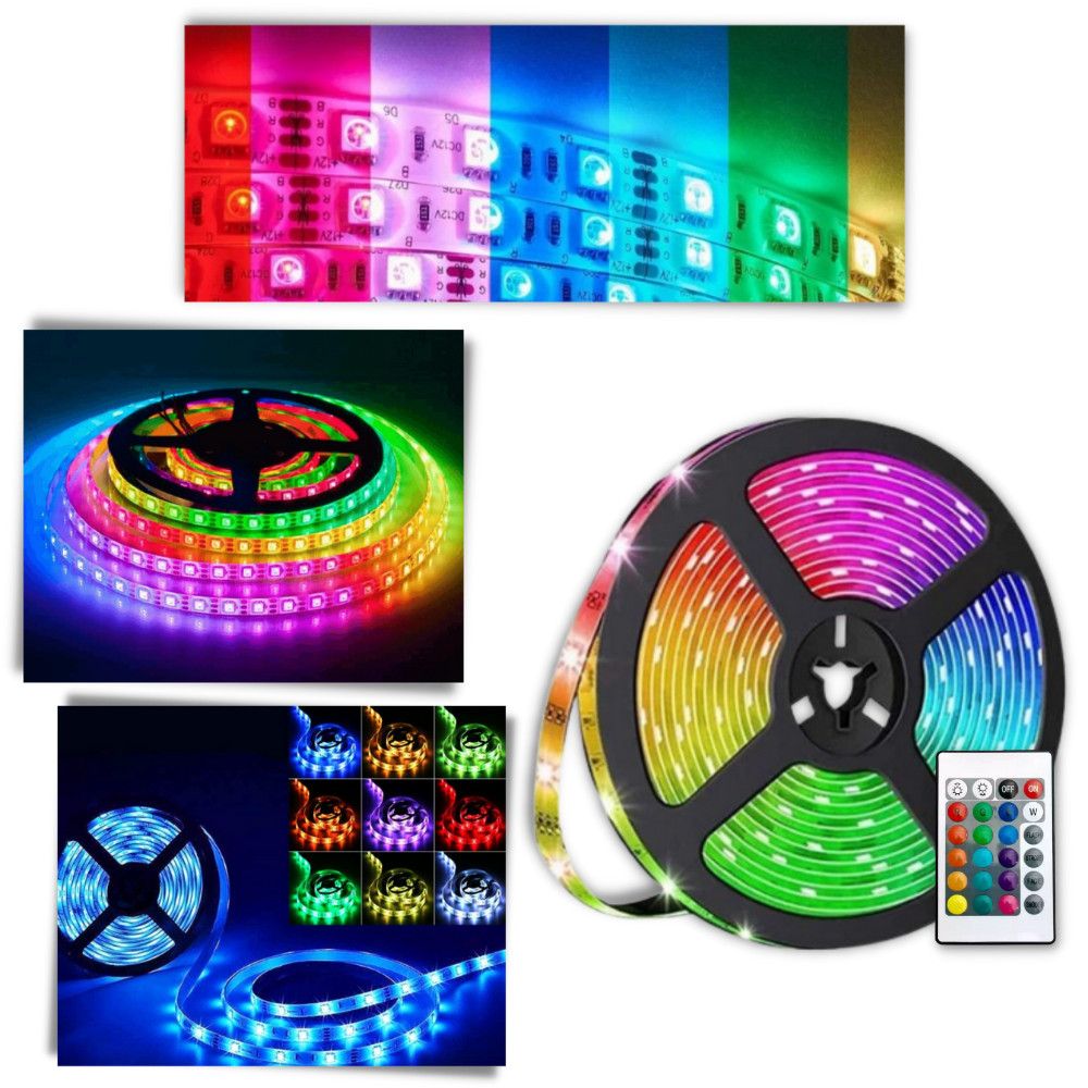 Bande lumineuse LED RVB économe en énergie