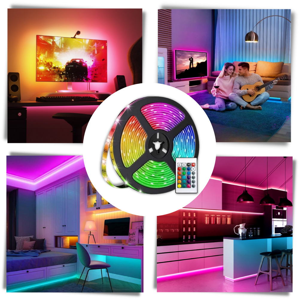 Bande lumineuse LED RVB économe en énergie