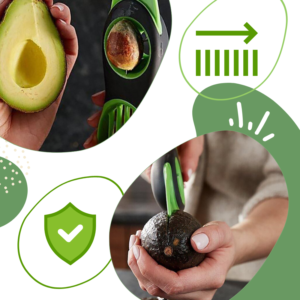 Outil ergonomique multifonctionnel pour couper les avocats