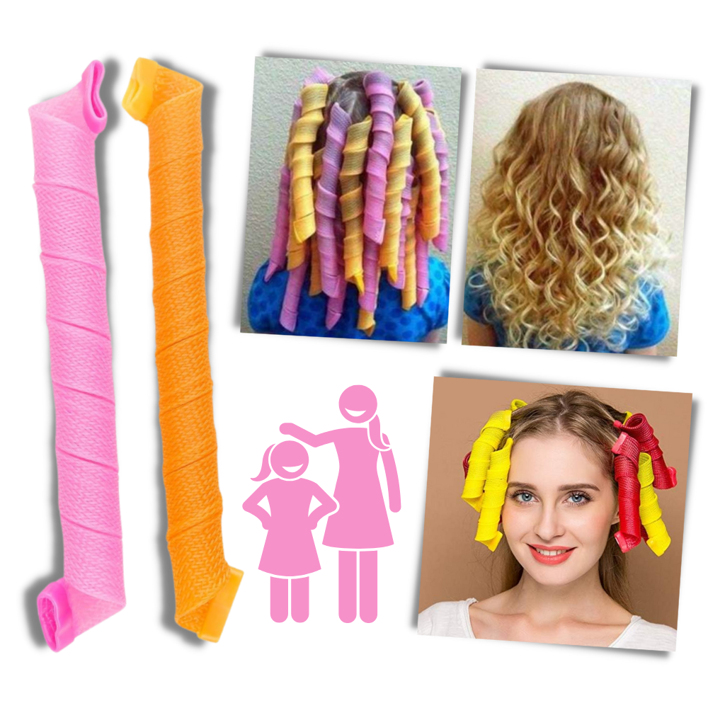 Kit de rouleaux pour boucler les cheveux sans chaleur