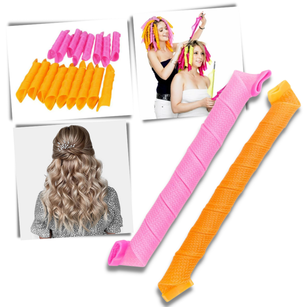 Kit de rouleaux pour boucler les cheveux sans chaleur