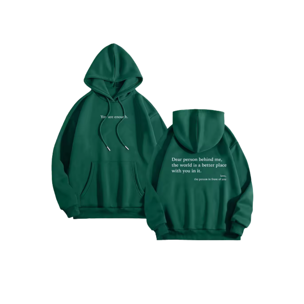 Sweat à capuche oversize pour femmes avec message motivant