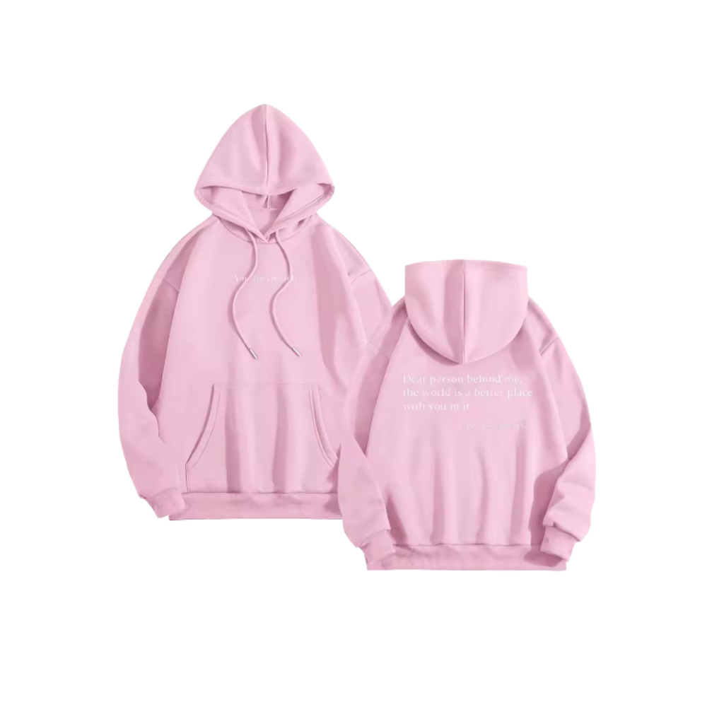 Sweat à capuche oversize pour femmes avec message motivant