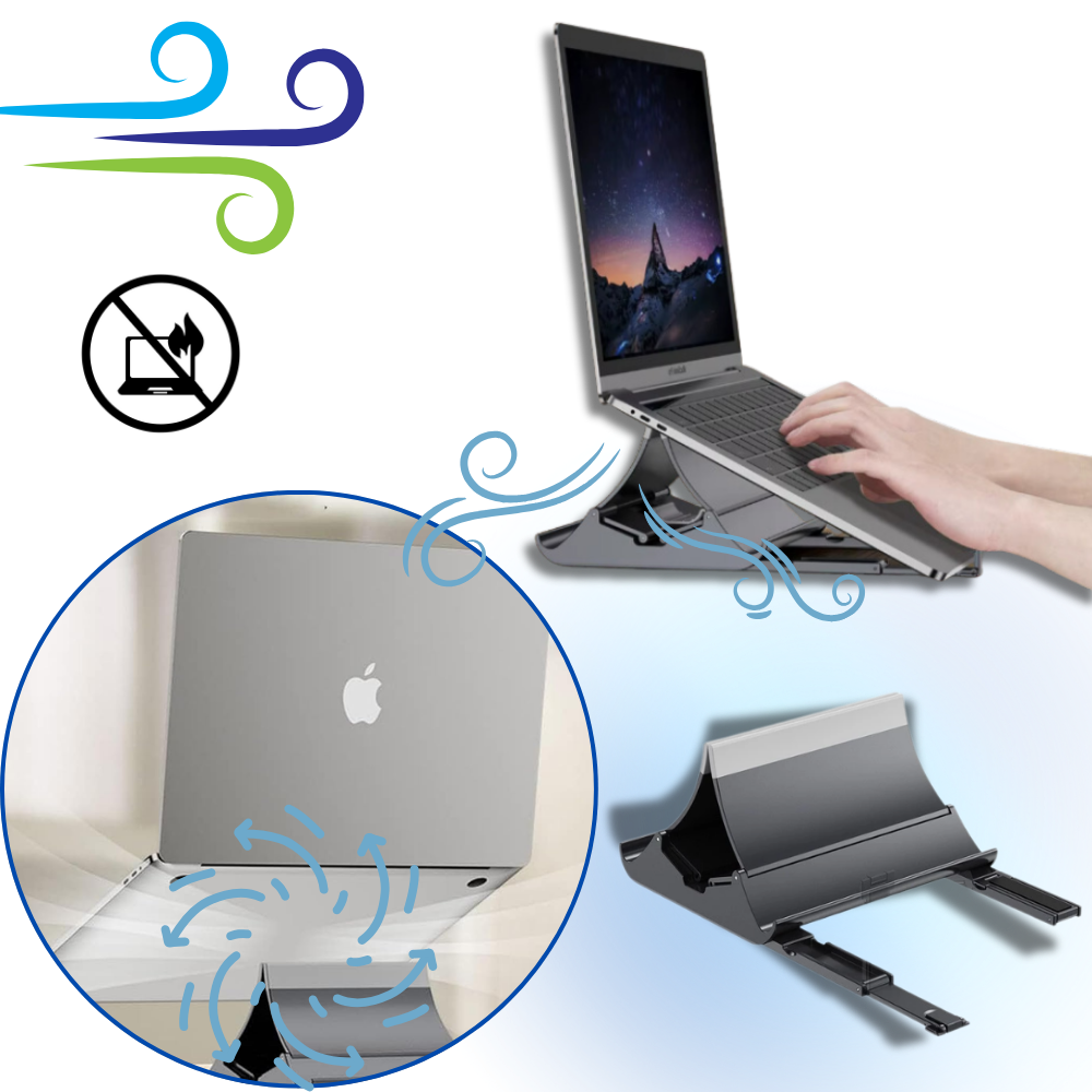 Support vertical multifonctionnel et stable pour ordinateur portable