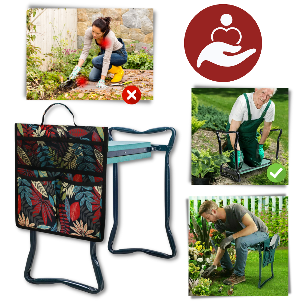 Agenouilloir polyvalent pour le jardinage