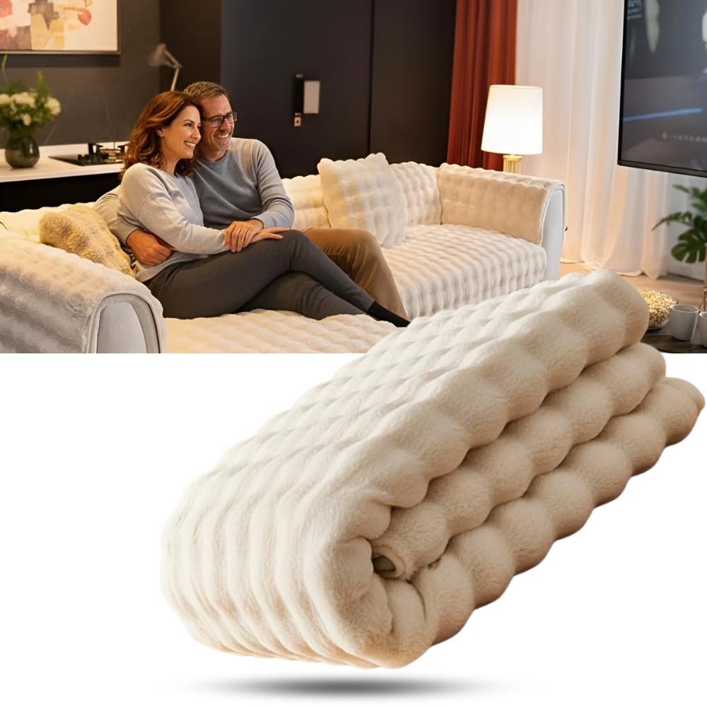 Housse antidérapante pour canapé en peluche douce