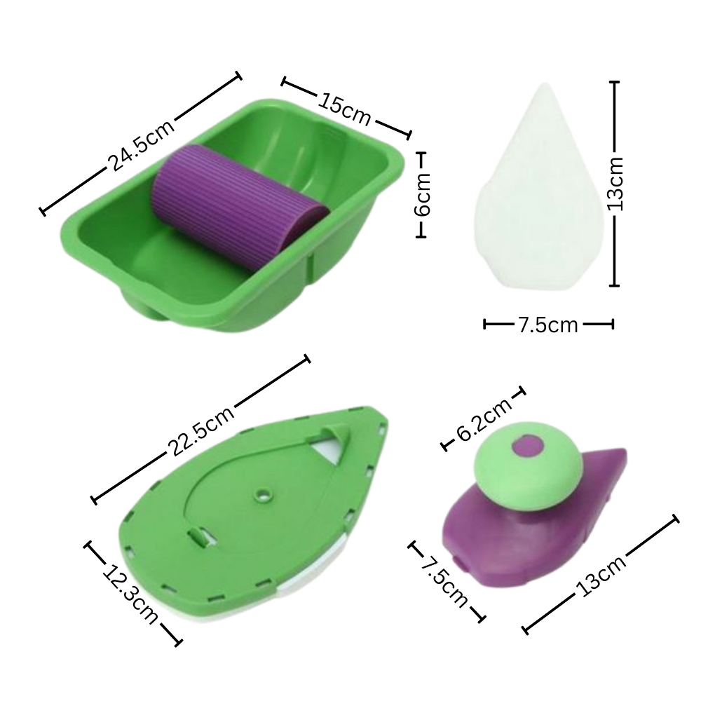 Set de rouleaux et éponge de peinture