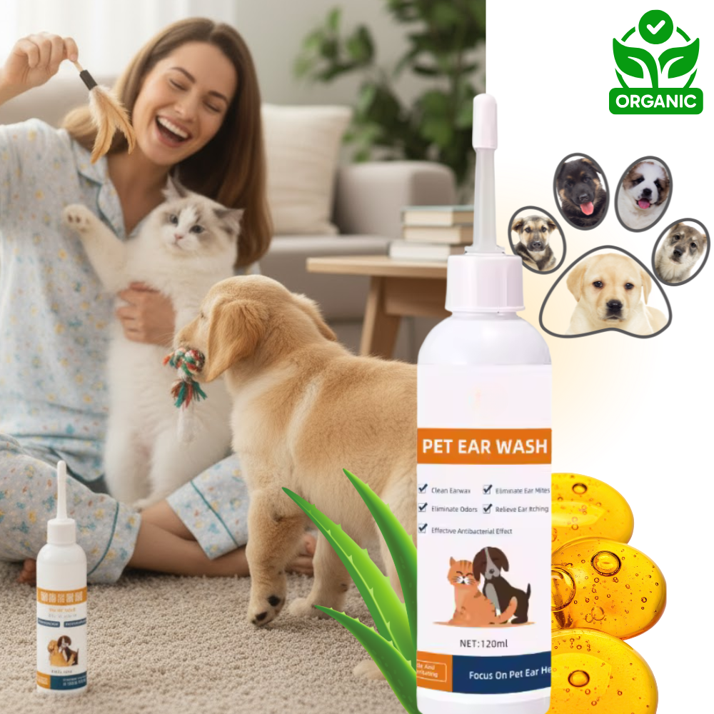 Nettoyant et désodorisant pour oreilles d'animaux