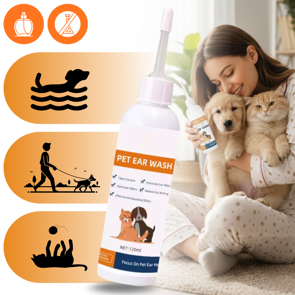 Nettoyant et désodorisant pour oreilles d'animaux