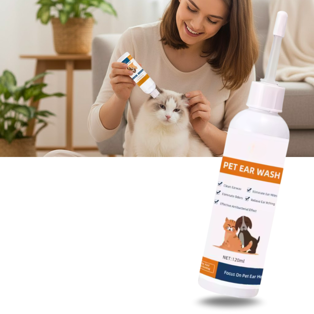 Nettoyant et désodorisant pour oreilles d'animaux