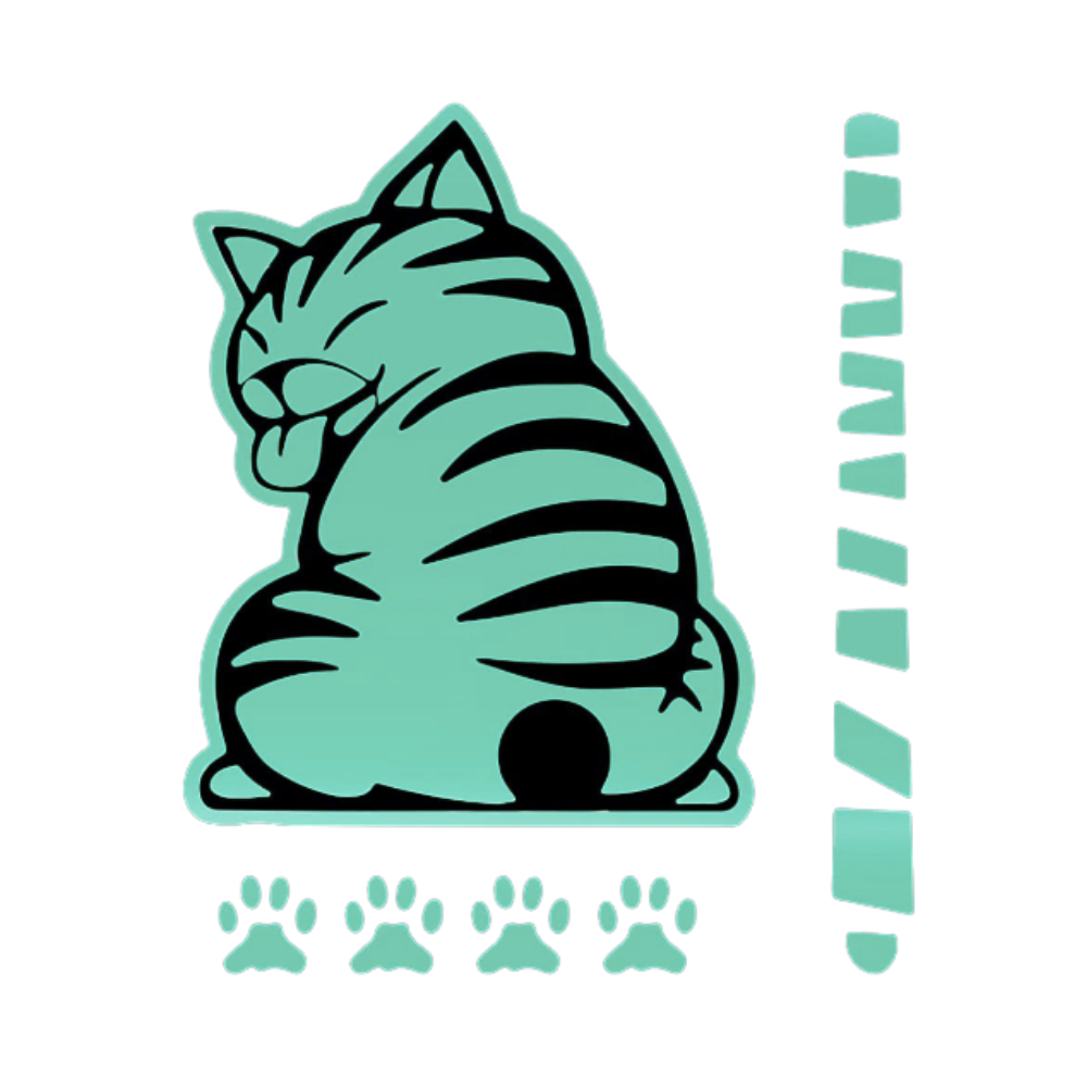 Autocollant pour essuie-glace chat espiègle