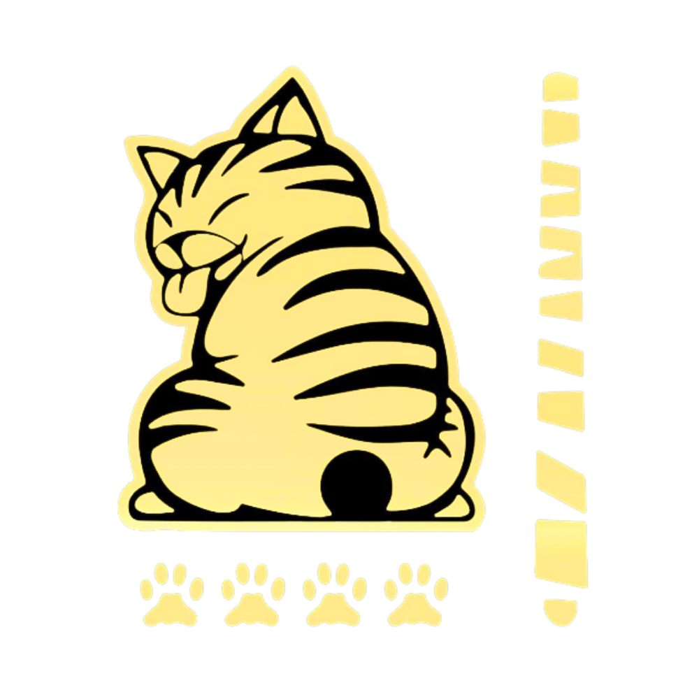 Autocollant pour essuie-glace chat espiègle