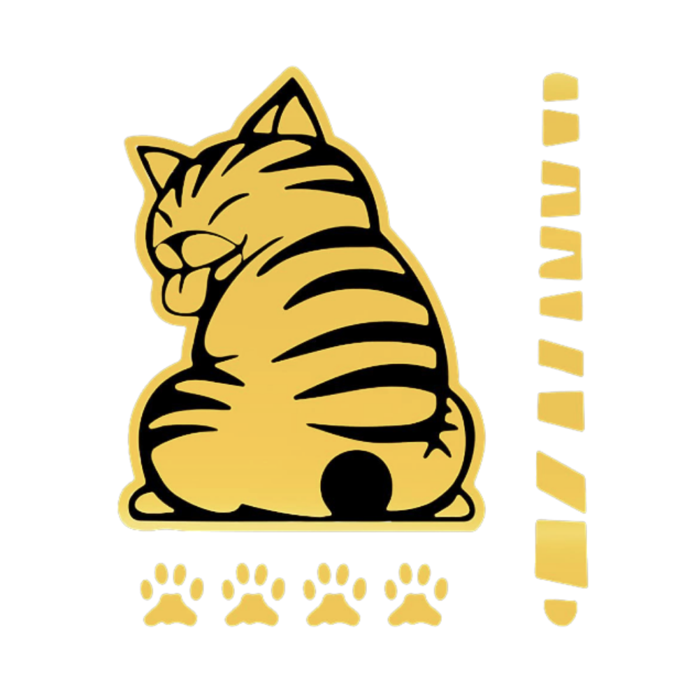 Autocollant pour essuie-glace chat espiègle