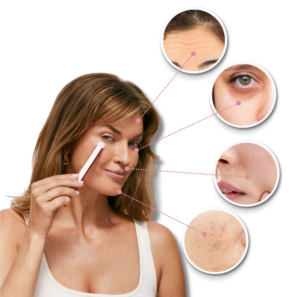 Bâton de soin du visage par lumière rouge