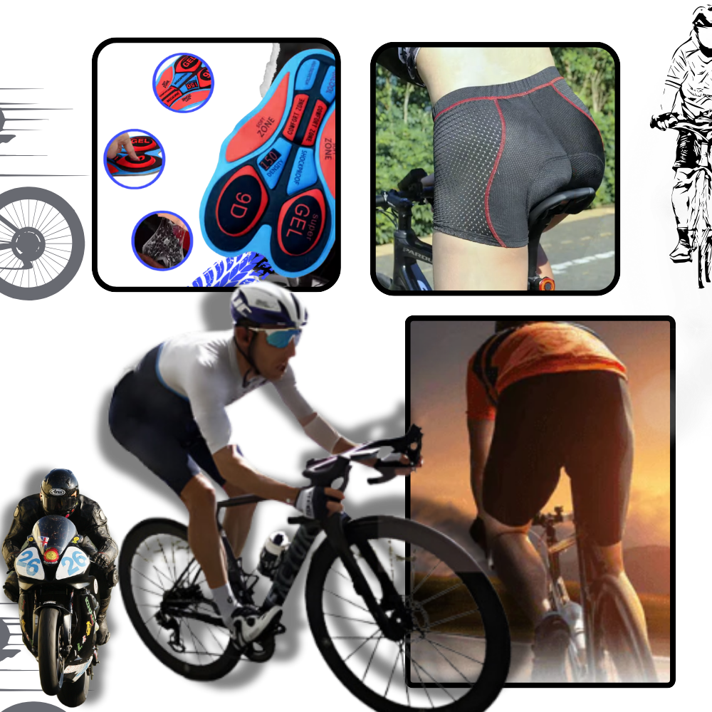 Short de vélo rembourré sans coutures