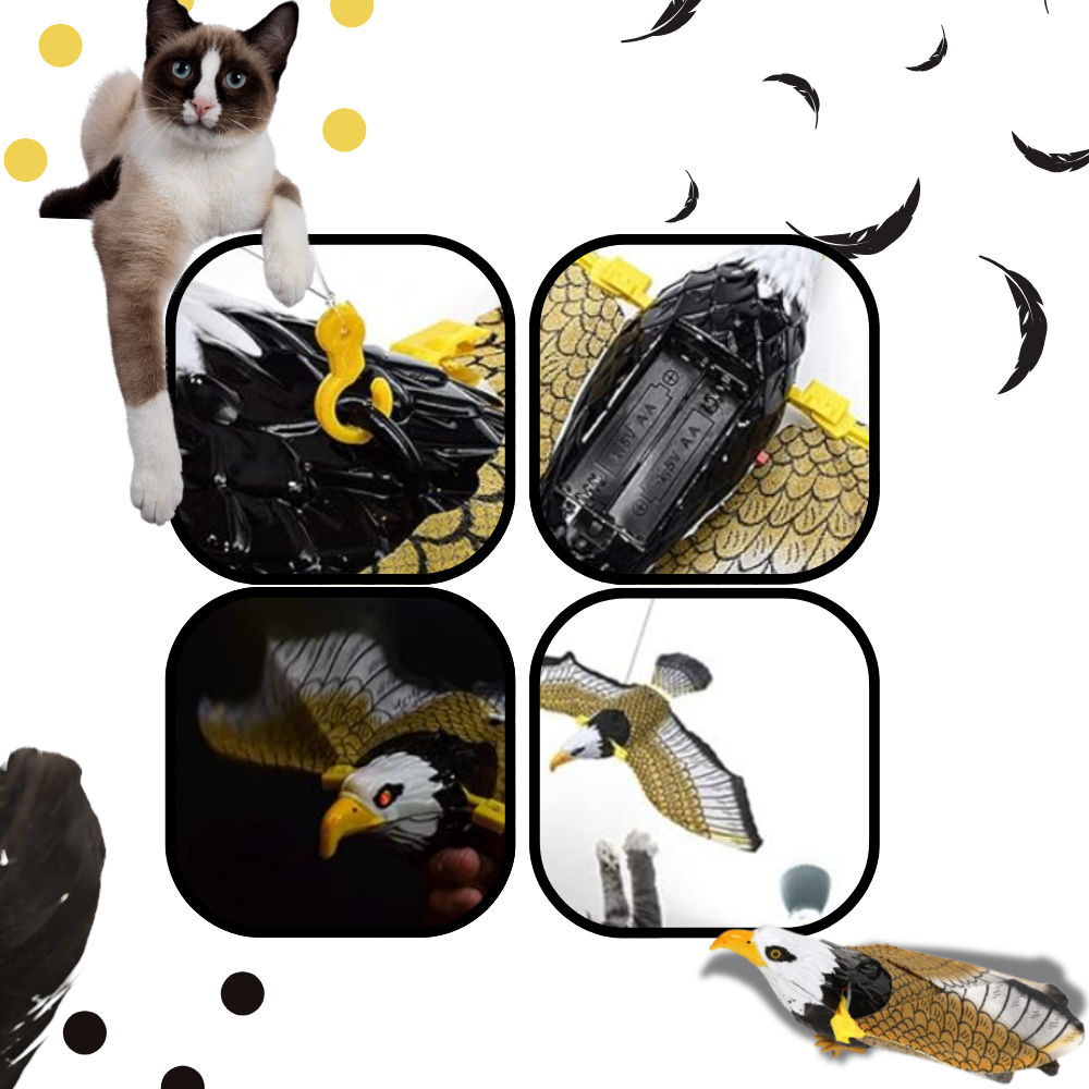 Jouet oiseau volant pour chat à suspendre