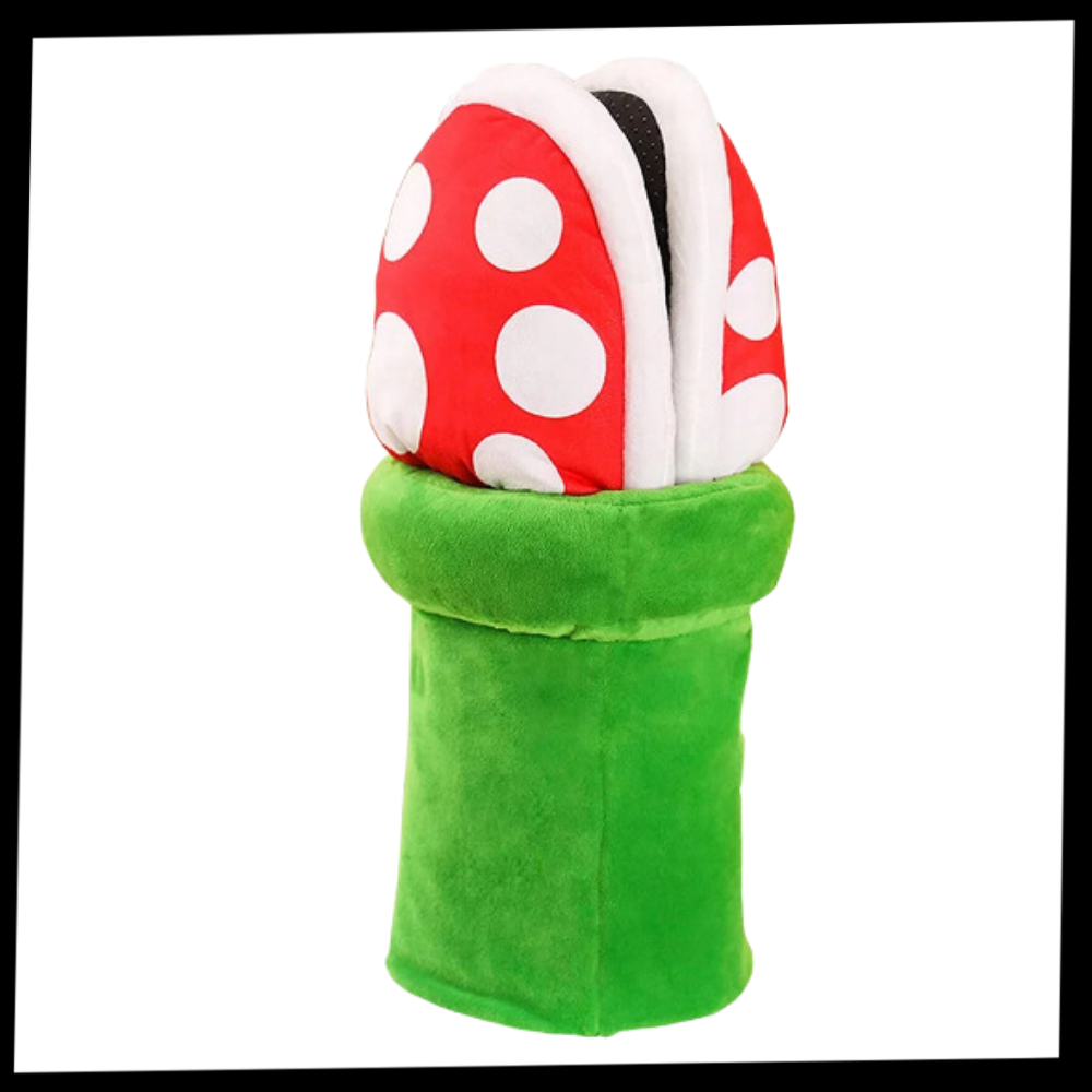 Pantoufles plante piranha de Mario en peluche