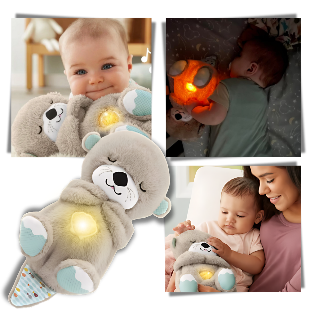 Peluche loutre apaisante sensation utérus