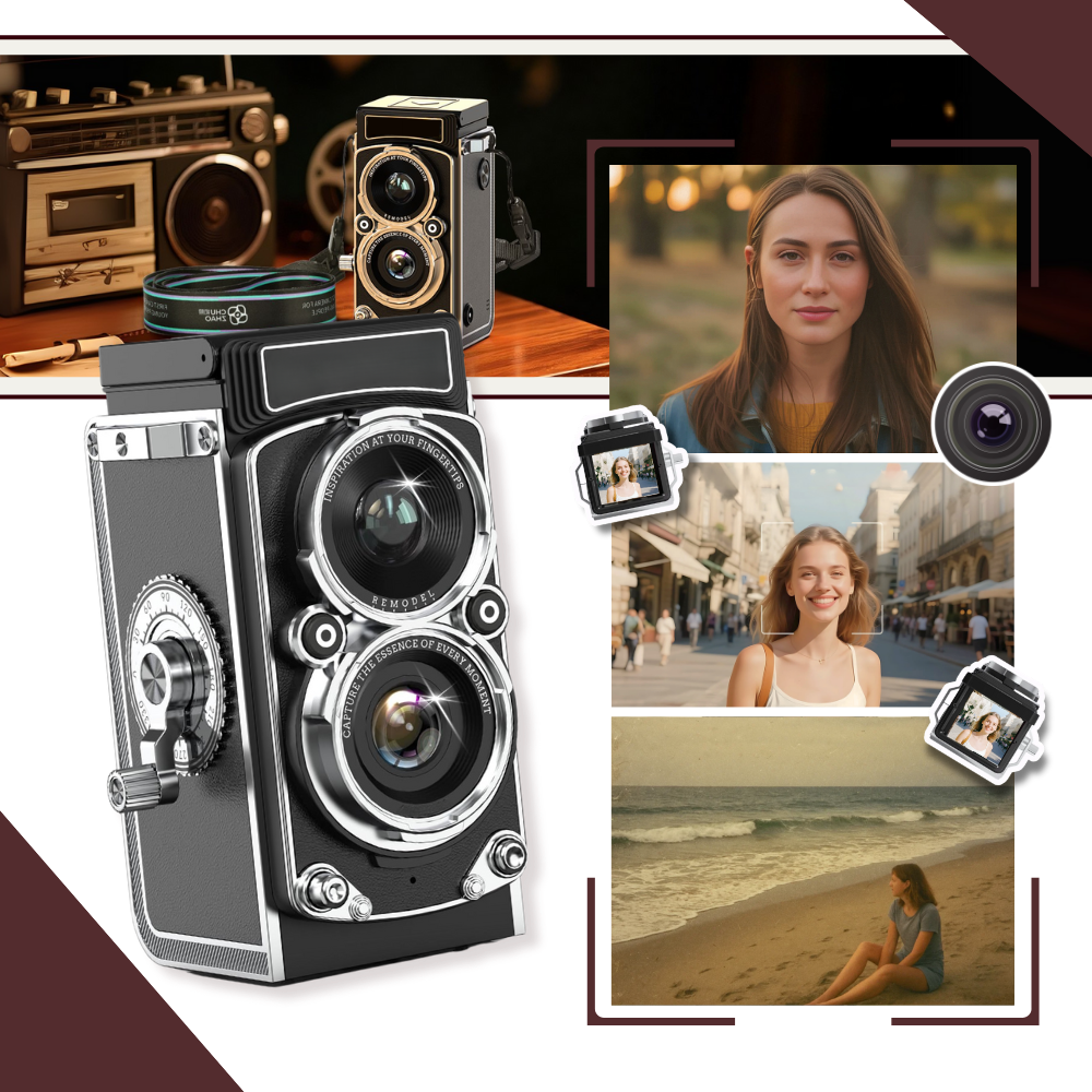 Appareil photo numérique TLR Vintage